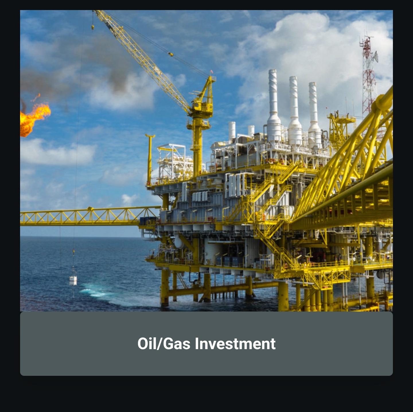 Oil and Gas Investment — offshore drilling platform